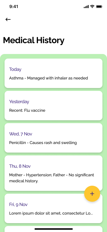 medical history